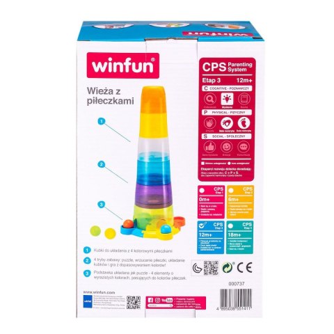 Układanka WIEŻA Z PIŁECZKAMI Smily Play (000737)