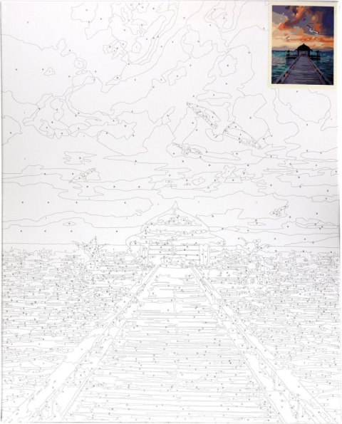 Zestaw kreatywny Malowanie po numerach 40x50cm Pomost nad morzem Flamingo Line (fyh036)