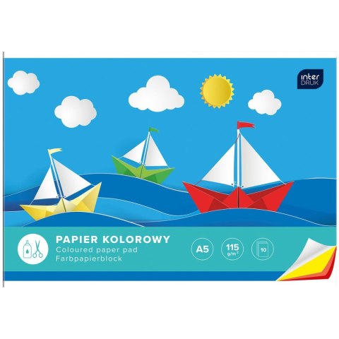 Zeszyt papierów kolorowych A5 115g 10k Interdruk (ZEPKA5)