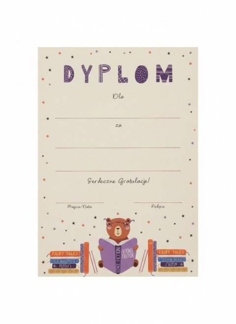 Dyplom Miś czyta A4 Henry (5908451980030)