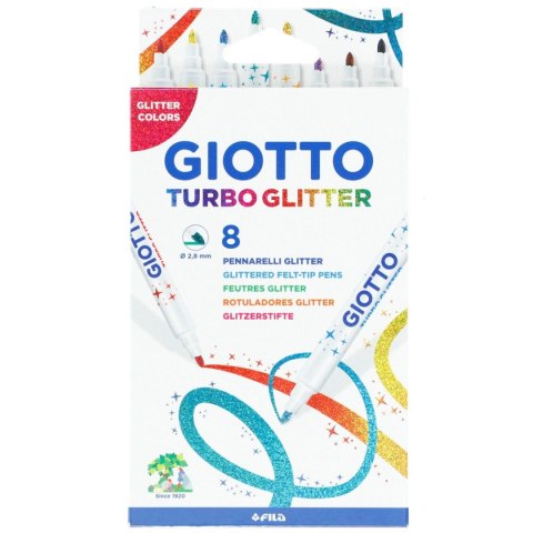Flamaster Turbvo Glitter 8 kol. Giotto (425800)