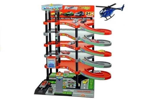 Garaż parking 5 Pięter Zjeżdżalnia Winda + Pojazdy Lean (3513)