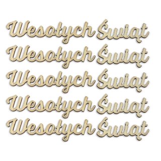 Ozdoba drewniana Wesołych Świąt Galeria Papieru (253039)