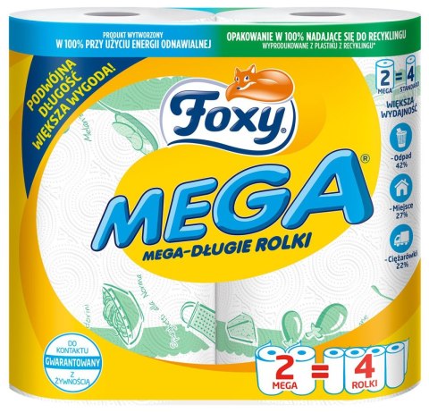 Ręcznik rolka Mega papier kolor: biały Foxy