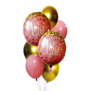 Balon foliowy zestaw balonów Girl 7szt. Antella (BCS-617)