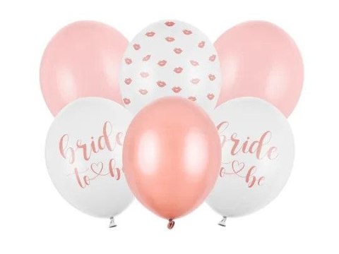 Balon gumowy Bride to be, mix mix 300mm Partydeco (SB14P-328-000-6)