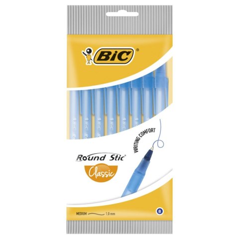Długopis standardowy Round Stic wkład niebieski 1,0mm Bic (928497)