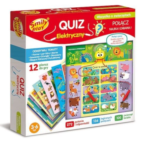 Gra edukacyjna Quiz Elektryczny Wszystko o zwierzętach Smily Play (SP98277)