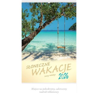 Kalendarz ścienny SŁONECZNE WAKACJE 13-planszowe 2024 320mm x 470mm Lucrum (RW08)