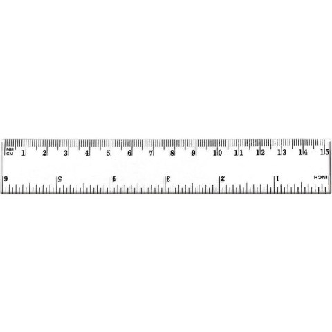 Linijka plastikowa 15cm Tetis (BL002-A)
