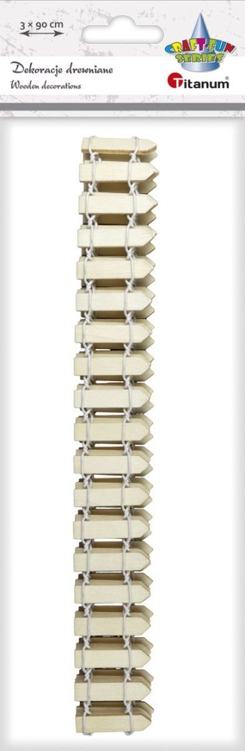 Ozdoba drewniana Craft-Fun Series mini płotek 90cm Titanum (ZL-001)