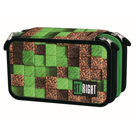 Piórnik PIXEL CUBES POTRÓJNY PC-05 5903235666902 St.right (Z WYPOSAŻENIEM)