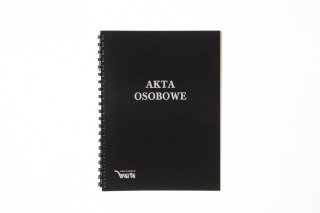 Teczka do akt osobowych zadrukowana ABCDE A4 czarny Warta (339-099)