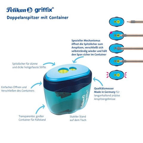 Temperówka GRIFFIX 701280 niebieski plastikowa Pelikan (300008247)