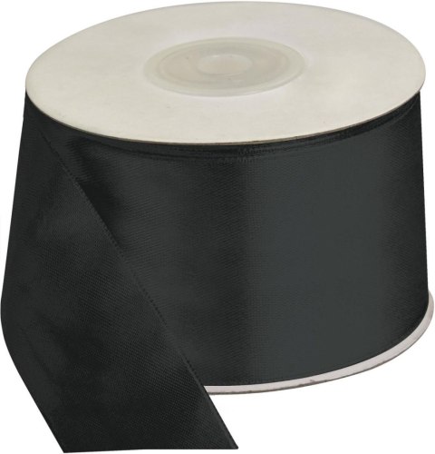 Wstążka Craft-Fun Series satynowa 50x25 [mm x m] czarny Titanum (50MM/25M 010)
