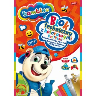 Blok techniczny Bambino kolor A4 160g 10k [mm:] 210x297 Unipap