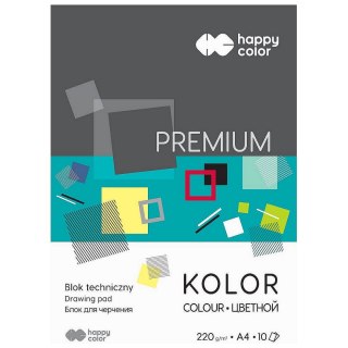 Blok techniczny Premium A4 kolorowy 220g 10k [mm:] 210x297 Happy Color