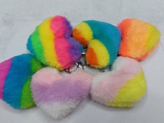 Brelok pluszowy serce 9cm, mix kolorów Adar (583122)