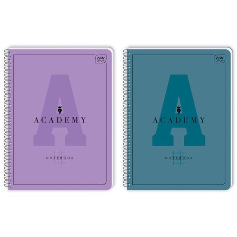 Kołozeszyt (kołonotatnik) ACADEMY Hybry A4+ 80k. 90g krata Interdruk