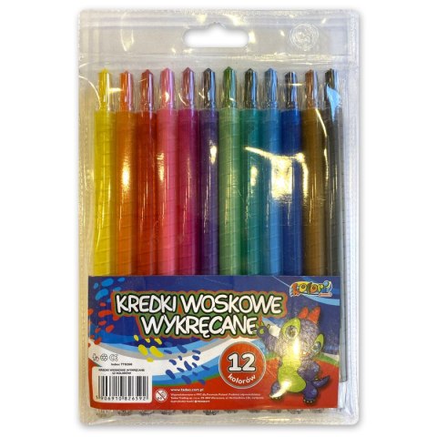 Kredki świecowe WYKRĘCANE 12 KOL 12 kol. Penmate (TT8266)