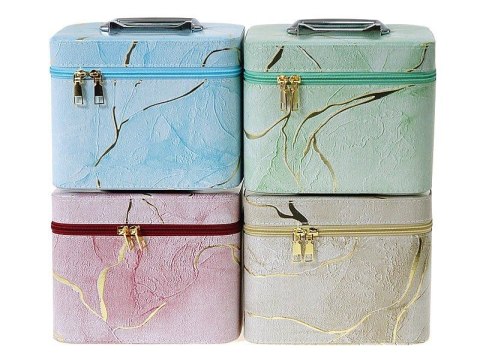 Kuferek M, walizka z lusterkiem, zapinany na zamek, 21x14x13cm Adar (372917)