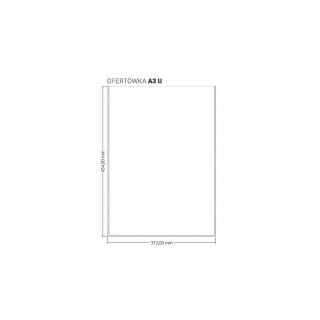 Ofertówka A3 kolor: transparentna typu U Biurfol