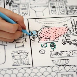 Podkład na biurko FUNNY MAT white SWEET HOME sfu402 biała polipropylen PP [mm:] 400x400 Strigo (8681379304023)