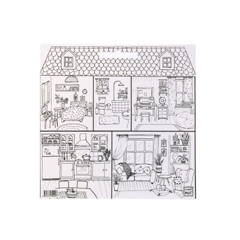 Podkład na biurko FUNNY MAT white SWEET HOME sfu402 biała polipropylen PP [mm:] 400x400 Strigo (8681379304023)