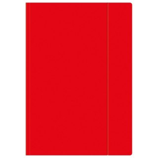 Teczka kartonowa na gumkę A4+ czerwona 450g Interdruk