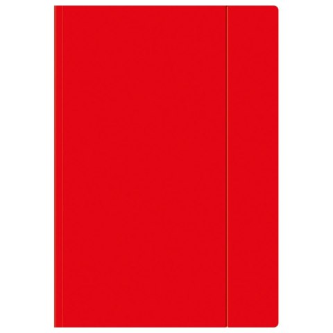 Teczka kartonowa na gumkę A4+ czerwona 450g Interdruk