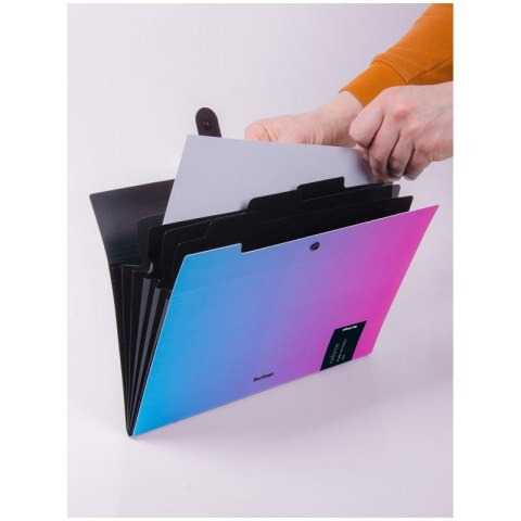Teczka z przegródkami Radiance A4 kolor: mix 5 przegródek Berlingo (4260709080215)