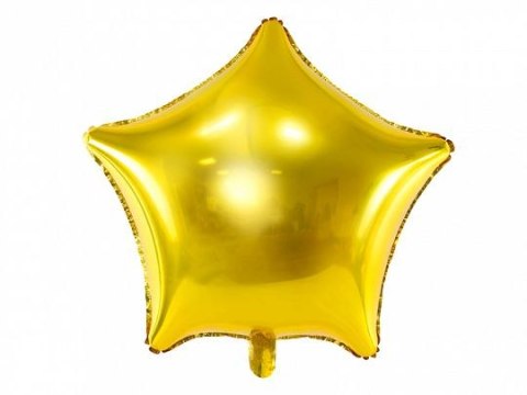 Balon foliowy Gwiazdka, 70cm, złoty 27cal Partydeco (FB78M-019)