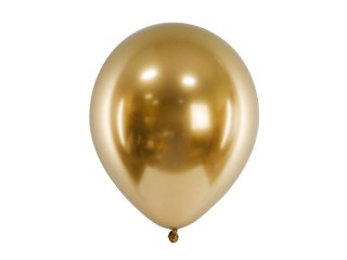Balon gumowy Metalizowane Glossy złoty 260mm Partydeco (CHB1-019-50)