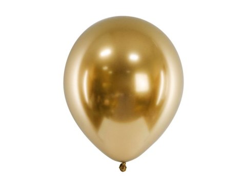 Balon gumowy Metalizowane Glossy złoty 260mm Partydeco (CHB1-019-50)