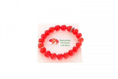 Bransoletka bransoletka jadeit górski czerwony 10mm Mol