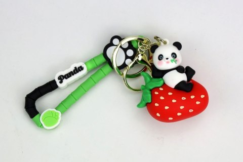 Brelok panda z zawieszką pakowany po 5 szt.