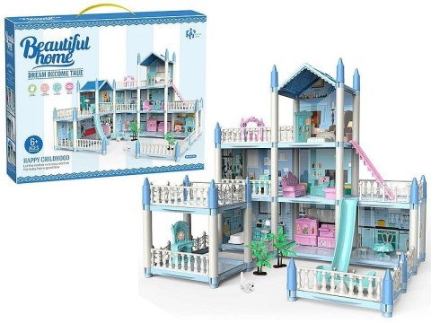 Domek dla lalek 3 piętrowy, z meblami Adar (611900)