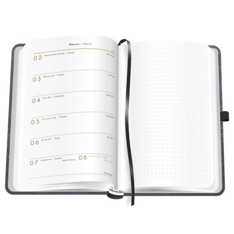 Kalendarz książkowy (terminarz) STONE mat+uv A5 Interdruk (192K)