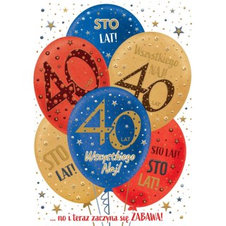 Kartka składana Karnet A5 40 balony A5 Henry (5905701484089)