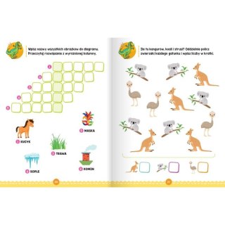 Książka dla dzieci Łamigłówki i krzyżówki. Kolorowe zadania dla przedszkolaków 5+