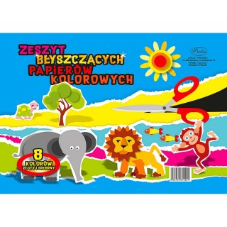 Zeszyt papierów kolorowych błyszczący A5 8k Protos