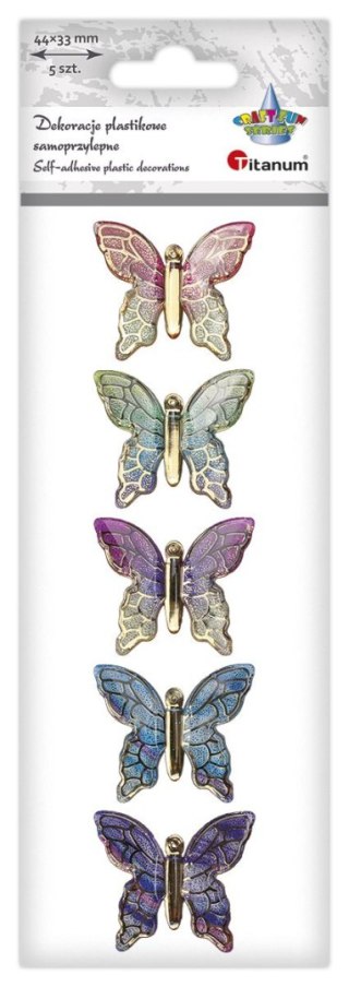 Dekoracja Craft-Fun Series Motyle plastikowe samoprzylepne Titanum (24MH0527-1)