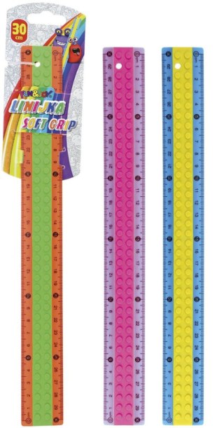 Linijka gumowany plastik 30cm Fun&Joy (FJ972609)