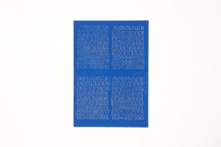 Litery samoprzylepne niebieski Farro