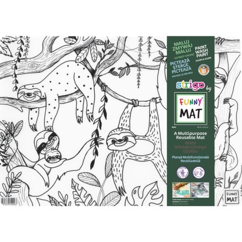 Podkład na biurko FUNNY MAT TRANSPARENT LENIWCE sfu1056 polipropylen PP [mm:] 335x480 Strigo (8681379310567)