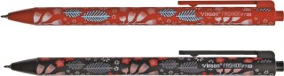 Długopis olejowy FLOWER F7 KWIATKI wkład niebieski 0,5mm Vinson