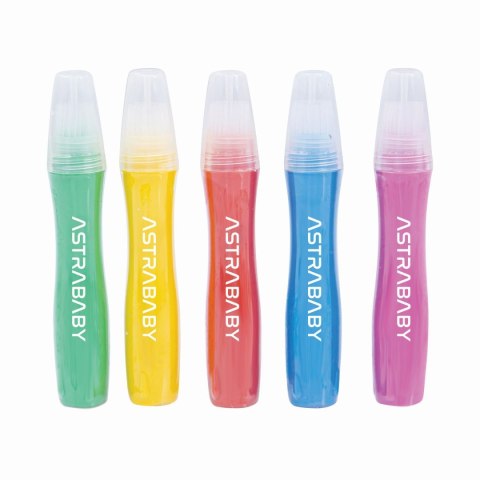 Farby plakatowe w pędzelkach kolor: mix 5 kolor. Astra (320123002)