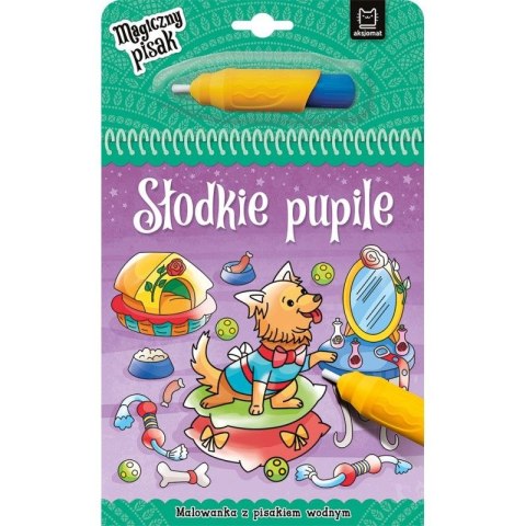Książeczka edukacyjna Słodkie pupile. Malowanka z pisakiem wodnym Aksjomat