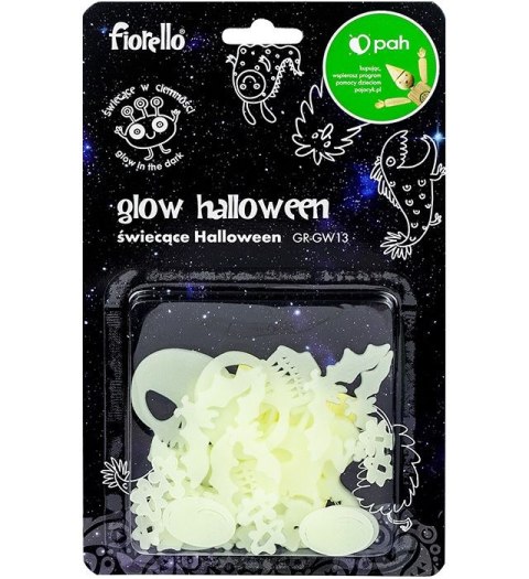 Naklejka ścienna Fluorescencyjna Halloween miks 18 szt Fiorello (170-2809)