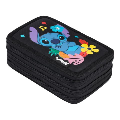 Piórnik STITCH Black ALOHA POTRÓJNY St.Majewski (z wyposażnieniem)